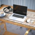thumbnail image 3 of Long Mouse Pads for Desk,Brown Geometric Triangle Diamond Pattern Desk Mats on Top Of Desks, Desk Mouse Pad Extra Large with 3mm Non-Slip Base and Stitched Edge for Gaming,Office,Work,Home 35.4"x15.7", 3 of 6