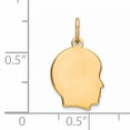 thumbnail image 2 of Ss/Gold Plated Sterling Silver Gp Engraveable Boy Polished Disc Charm (19 X 10) Made In United States qm347g/35, 2 of 2