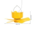 thumbnail image 2 of COMPUKAS Portable Small Ceiling Fan Yellow with Airflow Control and Timer for Home and Outdoor Use, 2 of 8