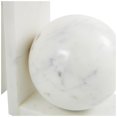 thumbnail image 4 of DecMode 6" Sleek Orb Geometric 12 lbs White Marble Bookends with L- Shaped Bases (Set of 2), 4 of 7