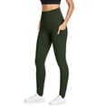 thumbnail image 6 of JnLxul Leggings for Women Casual Workout High Waisted Slim Stretchy Tights Yoga Pants with Pockets for Outdoor Running(Large,Army Green), 6 of 8