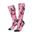 thumbnail image 2 of Vsdgher Panda Heart Valentine Pink Print Thigh High Socks Extra Long Stretchy Sock Women Over Knee High Opaque Stocking Daily Wear, 2 of 5