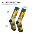 thumbnail image 2 of Lsque Artistic Oil Painting Sunflower Pattern Sport Compression Socks for Men & Women 15-20 mmHg Knee High Nurse Pregnant Running Medical and Travel Athletic, 2 of 6