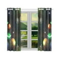 thumbnail image 2 of MYPOP Galaxy Space Window Curtain Kitchen Curtain 26x39 inches (Two Pieces), 2 of 3