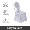 thumbnail image 4 of Spandex Dining Room Chair Covers - Universal Stretch Chair Slipcovers Protector for Wedding,Banquet,Party Decorations, 4 of 5