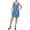 Blue Chevron, variant on NY Collection Womens Petites Printed Mini Dress