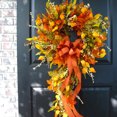 thumbnail image 2 of Guirnalda artificial de otoño de 60 x 30 cm, decoración de piña de pino y arce, corona de calabaza para puerta, guirnalda de Pascua, Halloween, Acción de Gracias, Navidad, 2 of 5