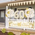 thumbnail image 4 of AYUQI 60th Birthday Decorations, Sand White Gold Happy 60th Birthday Banner with Balloons, Men Women 60 Years Old Birthday Backdrop Yard Signs Sixty Birthday Decor Supplies, 4 of 7