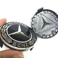 thumbnail image 3 of 4x Mercedes 75mm Black Alloy Wheel Hub Caps, 3 of 5