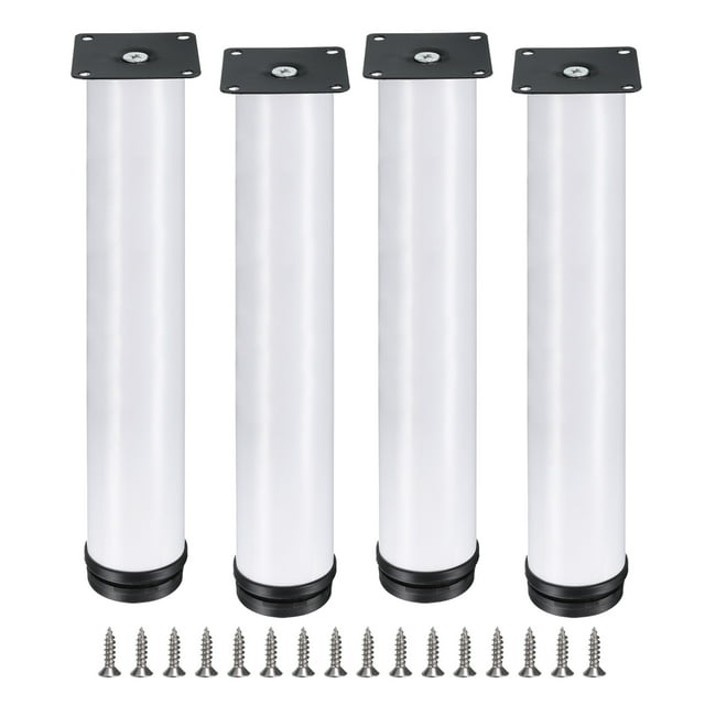 Patas de Muebles de 12 Pulgadas, Patas Redondas Ajustables para Gabinete, Extensores de Esquinas de Reemplazo para Sofá, Paquete de 4, Blanco