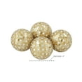 thumbnail image 4 of DecMode Gold 4" Handmade Mirrored Mosaic Glass Orbs & Vase Filler (4 Count), 4 of 12