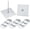 100, variant on 100 Set 2-1/2 Inch Perforated Self Stick Insulation Pins 1.5 Inch Round Self Locking Washers Insulation Pins Hangers Washers for Foam Board Wall Floor Ceiling
