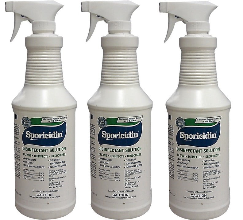 Sporicidin 32oz Pump Spray Bottle Disinfectant Solution Fresh Scent (3