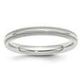 thumbnail image 3 of 925 Sterling Silver 3mm Comfort Fit Milgrain Band Ring Size 9, 3 of 6