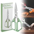thumbnail image 1 of WHEANG Multifunctional Stainless Kitchen Shears Scissors All Purpose Shear Silver Meat Dishwasher Poultry Japanese Cooking Scissor For Chicken, 1 of 9