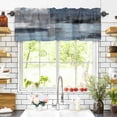 thumbnail image 3 of Retro Blue Valances for Windows Abstract Art Paint Texture Rod Pocket Curtain Valance Window Treatment Short Curtains for Kitchen Living Room, 60"x18", 3 of 5