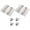 Silver, variant on 2Pcs Auto Closing Door Hinges Double Action Spring Loaded Steel Adjustable Hinge Simple Installs for Door Replacement