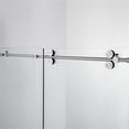 thumbnail image 3 of Vinnova 312260-SS-BN 60 x 58 in. Villena Single Sliding Frameless Tub Door, Brushed Nickel, 3 of 12