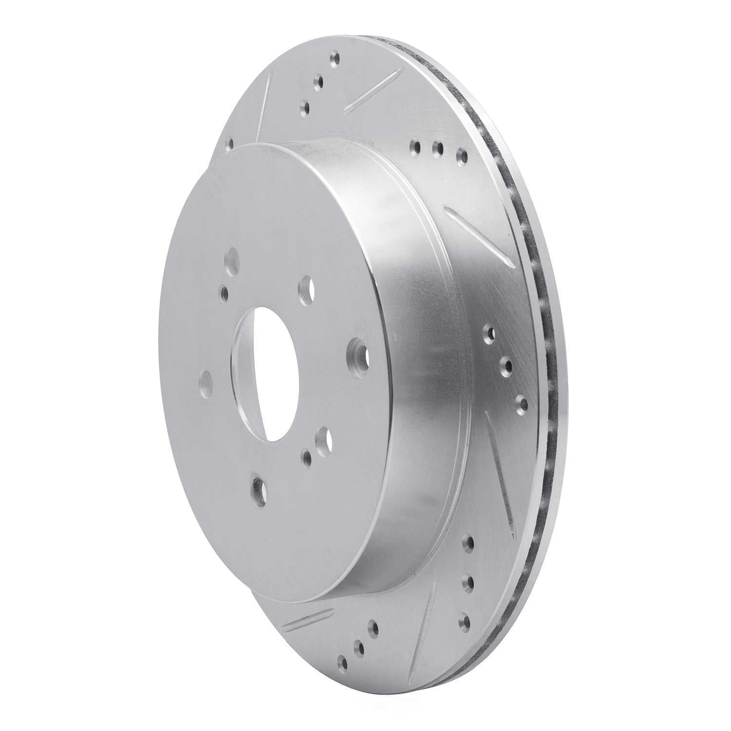 Dynamic Friction Company 631-01015L DFC Brake Rotor - Drilled And Slotted - Silver
