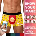 thumbnail image 4 of KHONTS Valentine's Day Personalized Boxers for Men Custom Face Underwear with Picture Boyfriend Customized Boxer Briefs Yellow XL, 4 of 7