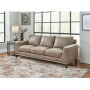 Hydeline Soma 100% Leather Sofa Couch, Taupe