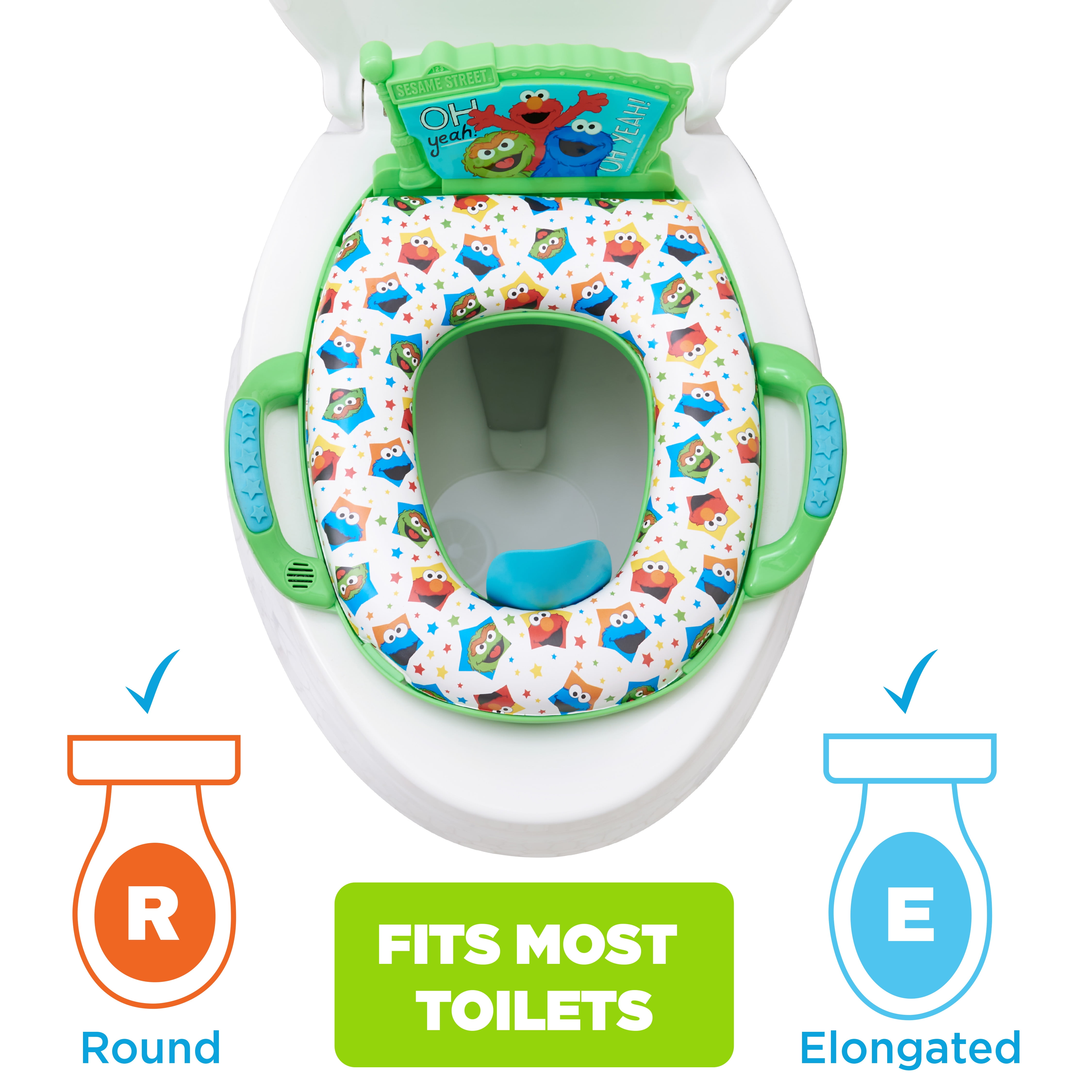 Sesame Street "Oh Yeah!" Deluxe Potty Seat with Sound, Unisex Potty Training Seat