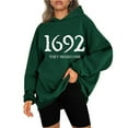 thumbnail image 2 of ICHUANYI despejar la camiseta de la mujer con sombrero relajado ropa de deporte de moda de otoño ropa casual con mangas largas con especias de calabaza con café con sombrero con una camiseta impreso ICHUANYI WER202308170131, 2 of 7