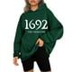 thumbnail image 2 of ICHUANYI despejar la camiseta de la mujer con sombrero relajado ropa de deporte de moda de otoño ropa casual con mangas largas con especias de calabaza con café con sombrero con una camiseta impreso ICHUANYI WER202308170130, 2 of 7
