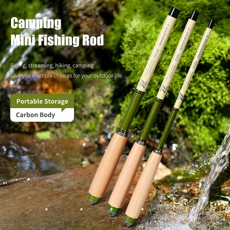 Splihome Carbon Fiber Telescopic Fishing Rod Stream Mini Fishing Rod  Ultra-Light Pole1.2M - Walmart.com