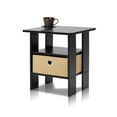 thumbnail image 5 of Furinno Andrey Engineered Wood End Table with Bin Drawer in Espresso/Brown, 5 of 7