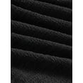 thumbnail image 4 of Black Ruched Tie-Shoulder Pleated Mini Dress For Women, 4 of 4