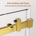 thumbnail image 3 of 46-48" W * 76" H Frameless Single Sliding Shower Doors, Bathroom Sliding Shower Door, 5/16" (8mm) Thick SGCC Tempered Glass Door, Reversible Installation, 3 of 8
