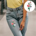 thumbnail image 1 of Houderco 2Ud Appliques Bordados Iron on Con Floral Multi Color Para Ropa Y, 1 of 6