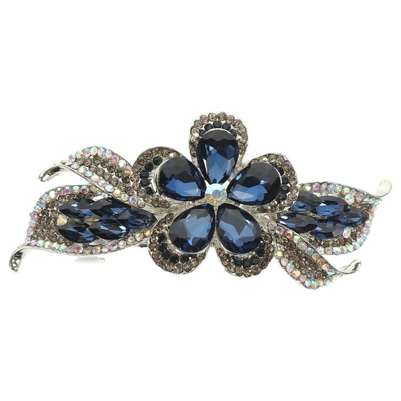 OFFIGAM Elegant Hair Clips Women Firm Hair Hold Dark Blue Alloy 1Pack for Birthday