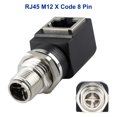 thumbnail image 4 of Adaptador Lonlonty M12 con codificación X de 8 pines a RJ45 Cat6 IP68 resistente al agua, 4 of 7