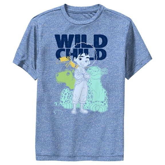 Boy's Encanto Antonio Wild Child Performance Graphic Tee Royal Blue Heather Medium