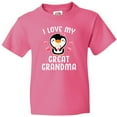 thumbnail image 3 of Inktastic I Love My Great Grandma with Cute Penguin and Hearts Youth T-Shirt, 3 of 5