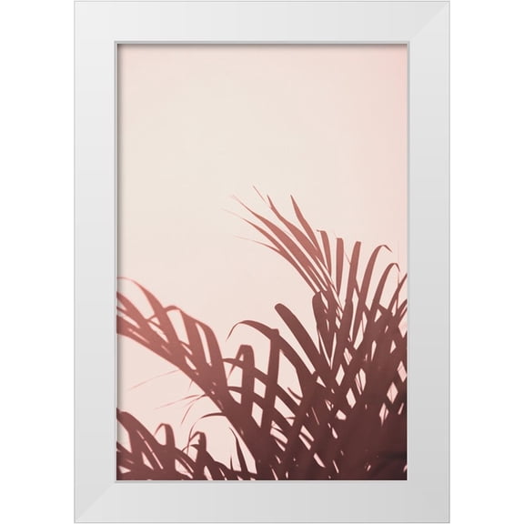 Artographie Studio 23x32 White Modern Wood Framed Museum Art Print Titled - Palm leaves 2