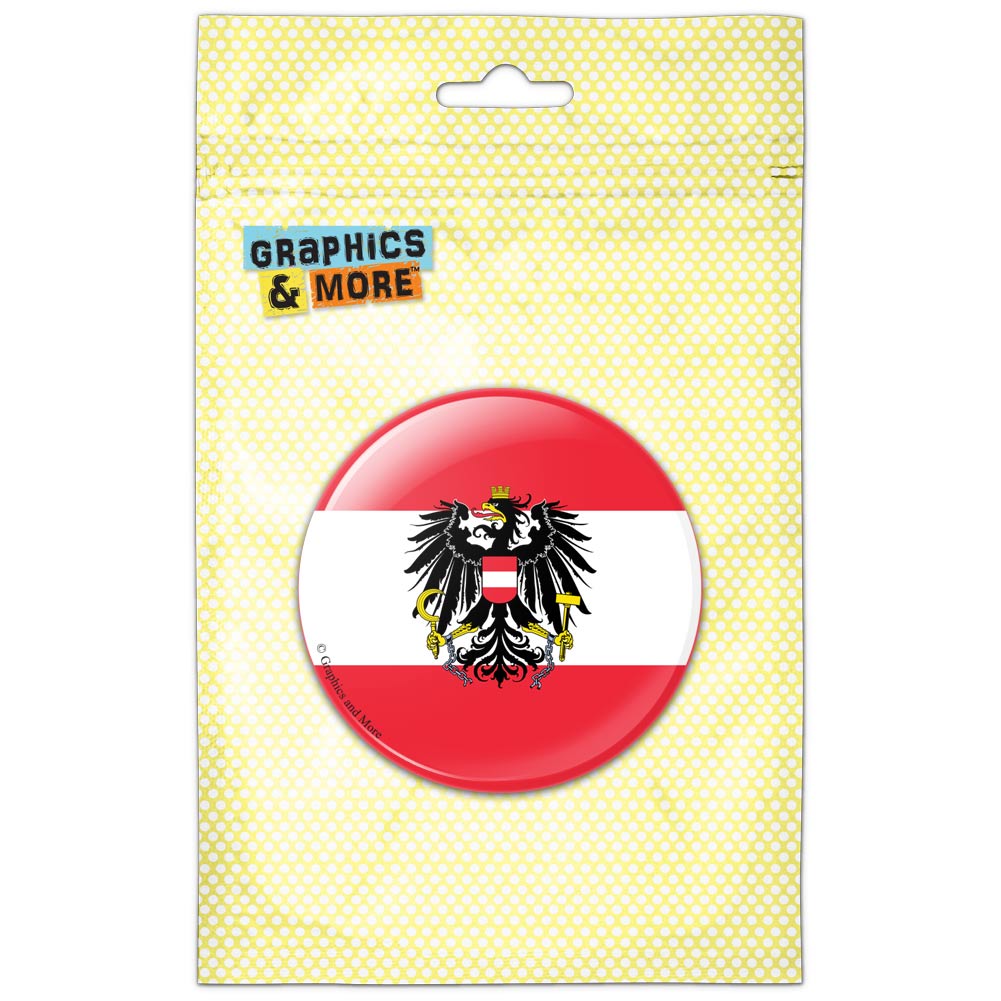 Austria Country Outline Refrigerator Magnet - Approx. 2x3 Inches, With Flag & Cities