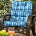 thumbnail image 3 of Greendale Home Fashions Sapphire Stripe 44 x 22 in. Outdoor High Back Chair Cushion, 3 of 9