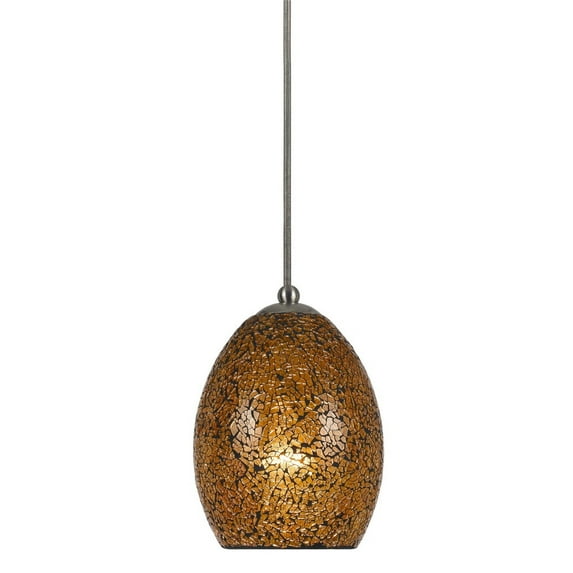 Cal Lighting-One Light Pendant Brushed Steel Finish-PN-1085/11-BS