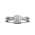 thumbnail image 1 of Twisted Infinity Band Dazzling Boho & hippie 1.75 Carat Round Diamond Moissanite Engagement Ring, Classic Wedding Ring in 925 Sterling Silver With 18k White Gold Plating, Bridal Rings, 1 of 4