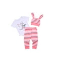 thumbnail image 3 of Inevnen My First Easter Baby Girl Boy Outfits 3PCS Infant Romper Bunny Pants Hat Clothes Set, 3 of 8