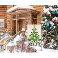 thumbnail image 4 of Shmbada Christmas Tree Garden Flag 12x18 Vertical Double Sided Welcome Winter Holiday Outside Decorations Burlap Yard Flag, 4 of 7