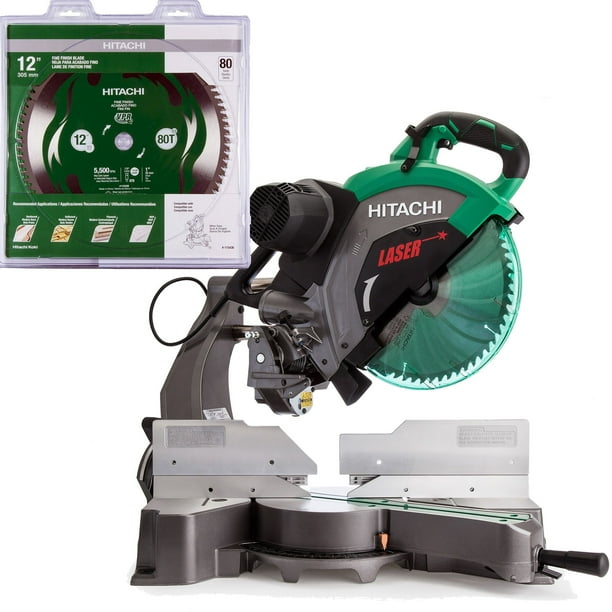 Hitachi C12RSH2 15A 12 Dual Bevel Compound Miter Saw W Laser Finish hitachi-c12rsh2-15a-12-dual-bevel-compound-miter-saw-w-laser-finish