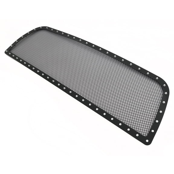 APS Compatible with Ram 2500 3500 2013-2018 Main Upper Stainless Steel Black Mesh Rivet Studs Front Grill Grille Insert DL6330H
