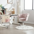 thumbnail image 2 of Guyou Kids Desk Chair, Velvet Rolling Swivel Children Chair, Adjustable Student Task Chair, Petal Type Backrest Vanity Chair for Bedroom Dormitory Children Gifts, Pink, 2 of 8