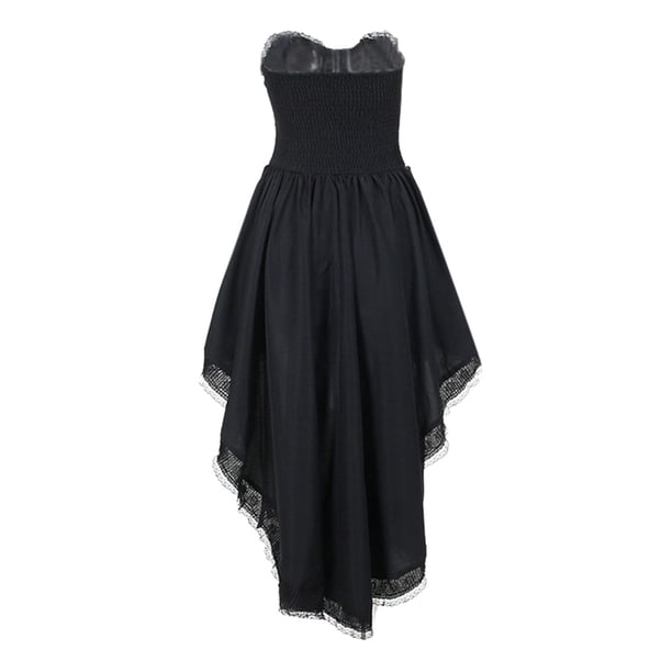 short in the front long in the back dresses black Skirt Black Prom Dress Short In Front Long In Back Lace Vintage Short Front Back Long