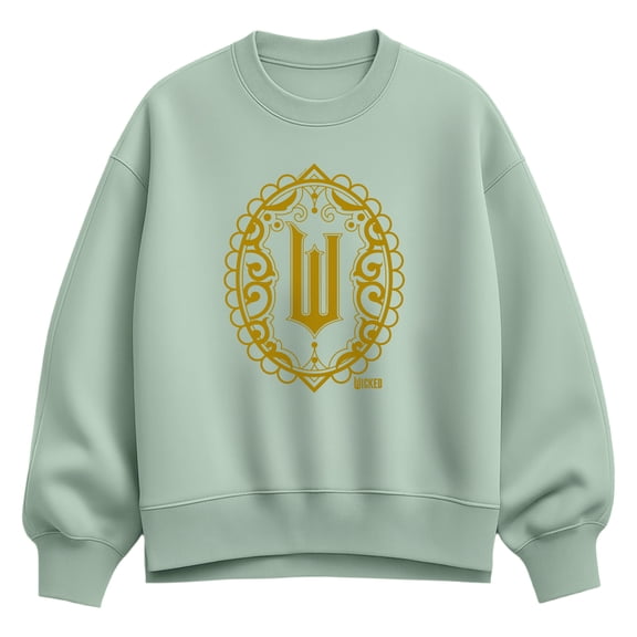 Wicked - Art Deco Logo Oversized Fleece Crew Sweatshirt