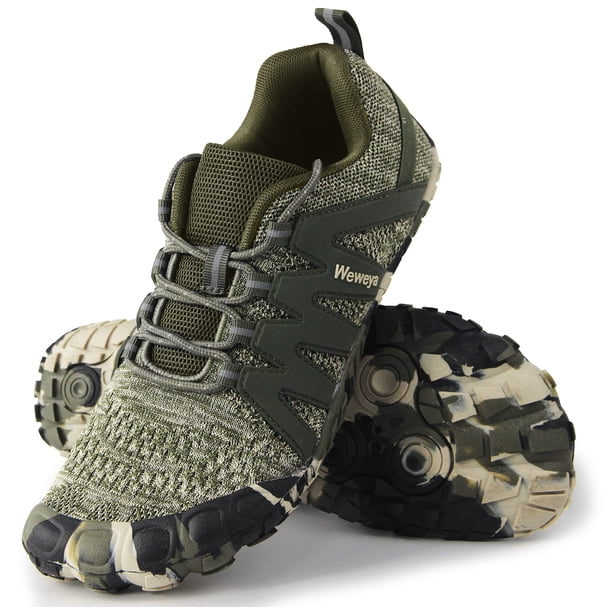 Zapatillas de trail running Weweya Barefoot para hombre, talla 7.5, color verde